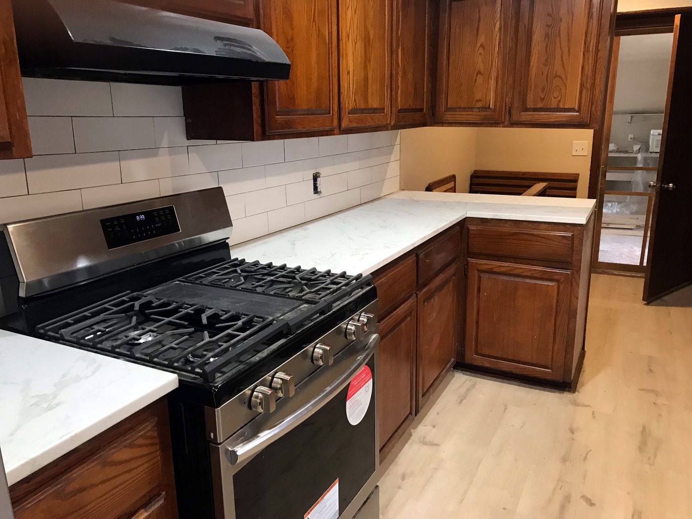 Kitchen with gas range