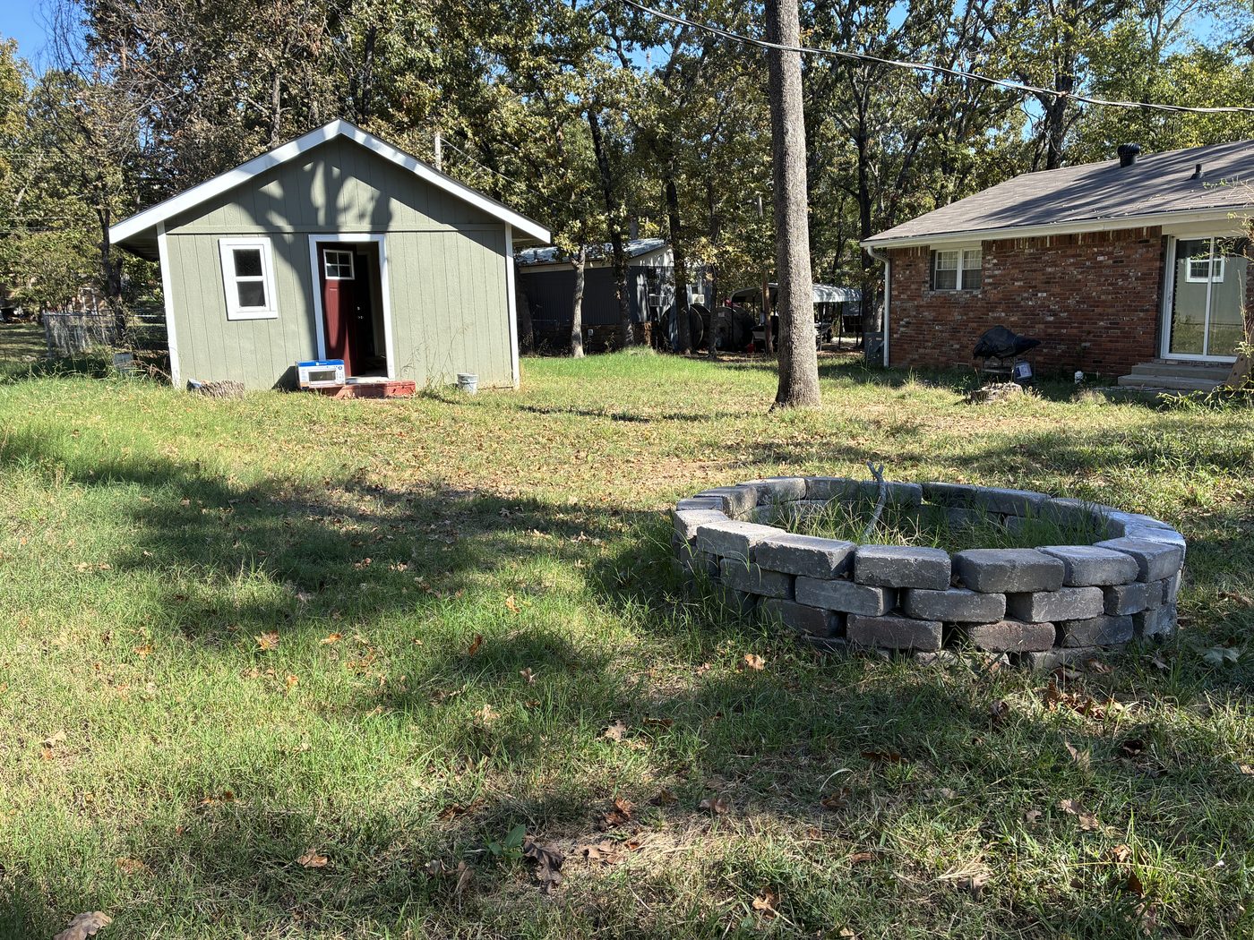 Separate house and shared fire pit